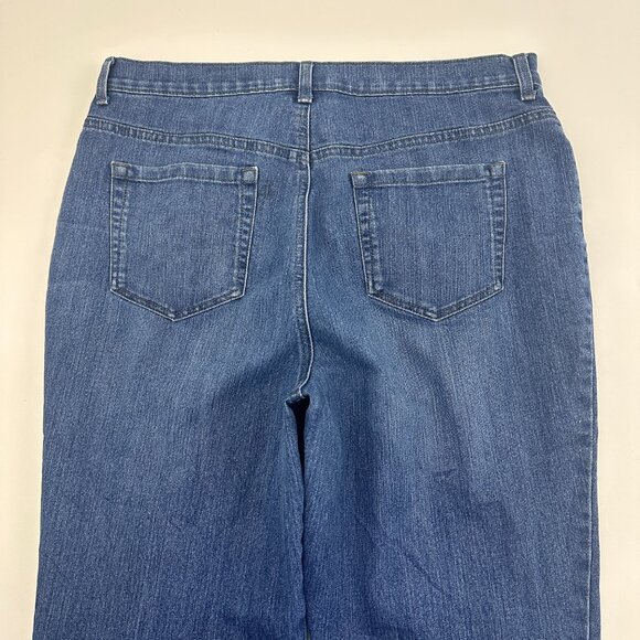 Style & Co Straight Leg Women's size 14 Dark Wash Blue Denim Jeans - Picture 5 of 5